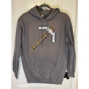 Gildan hooded sweatshirt with Minecraft logo mens small